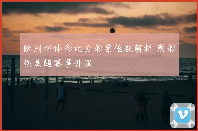 欧洲杯体彩比分彩票倍数解析 购彩热度随赛事升温